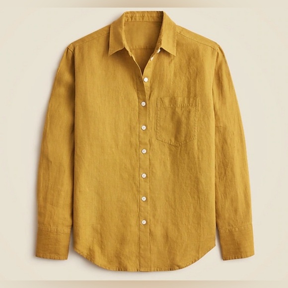 J Crew Garçon classic shirt in Baird McNutt Irish linen CG940 Size 4 NWT - Picture 2 of 10